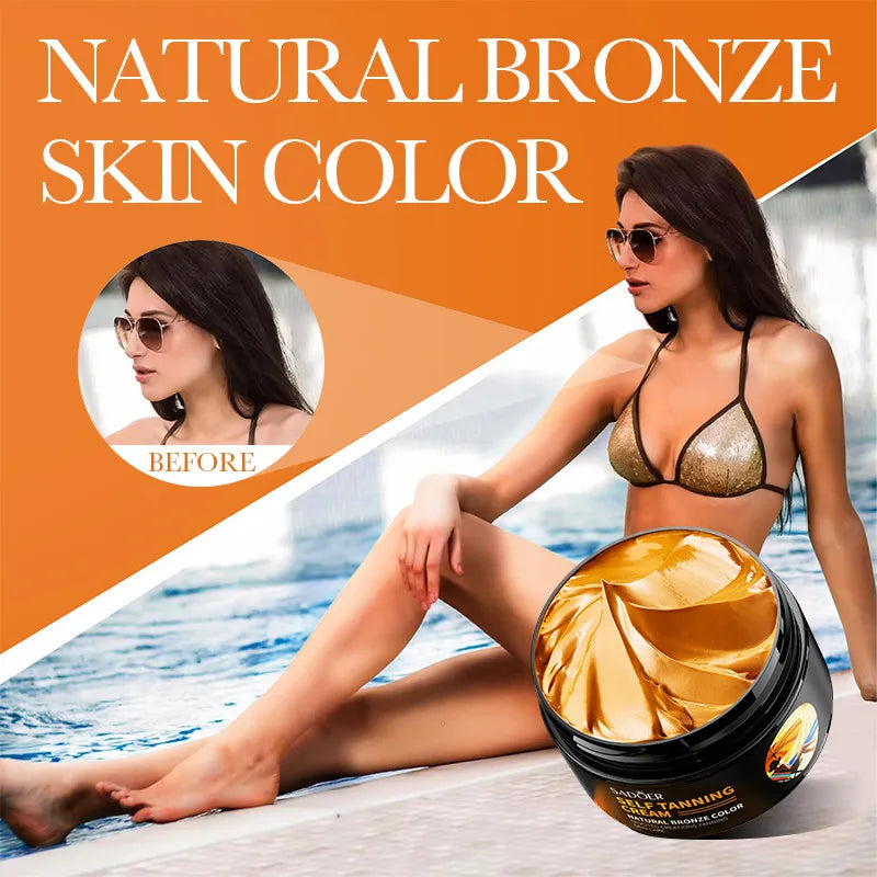 Tanning Body Cream for Natural Bronze Color & Moisturizing – SADOER 100g