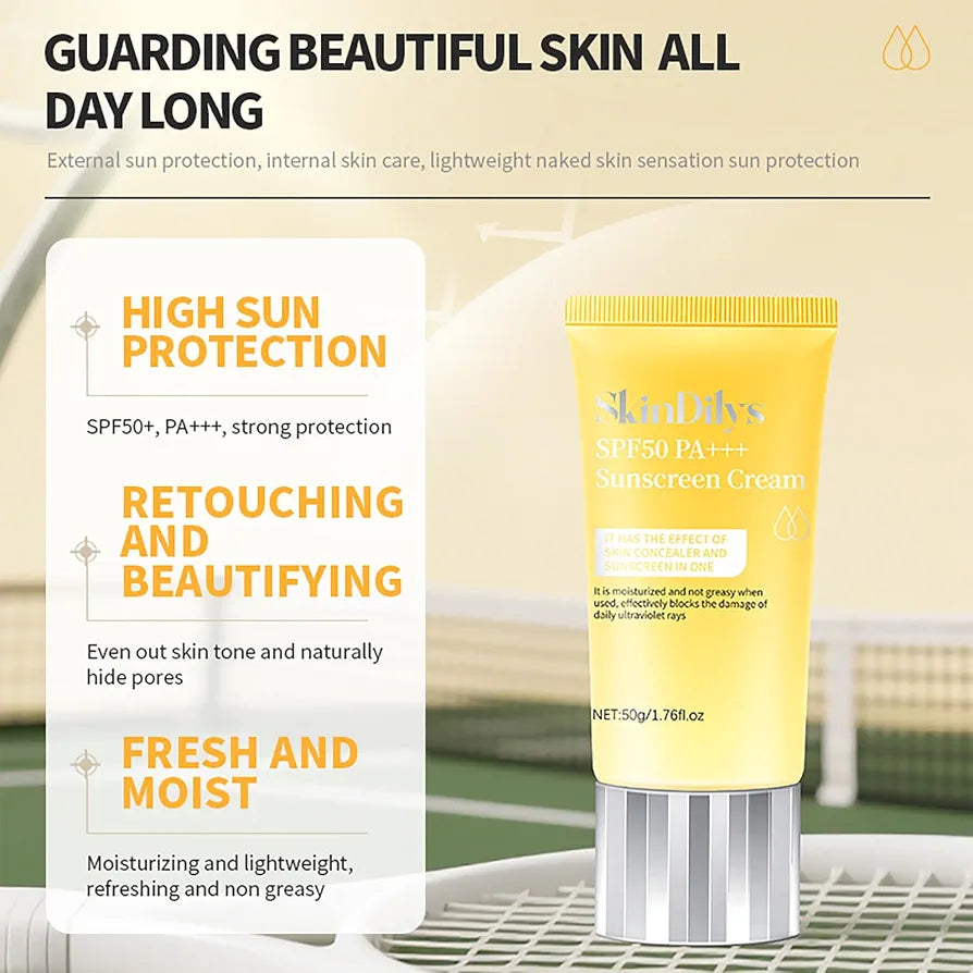 DEleventh SkinDilys Australian Brand SPF50 PA+++ 50g / Titanium Dioxide & Vitamin E for UVA/UVB Protection