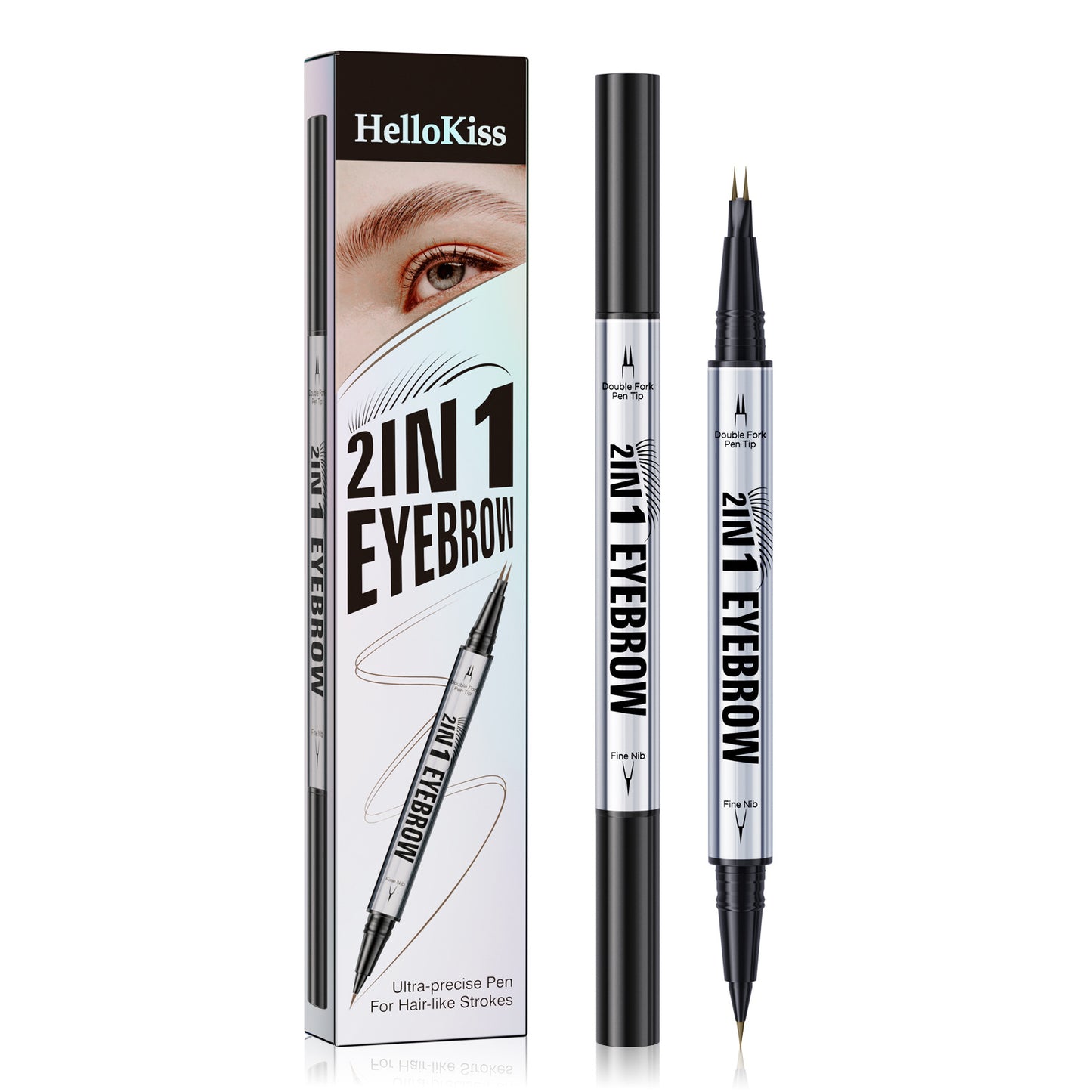 Hello Kiss 2in1 Eyebrow Pen