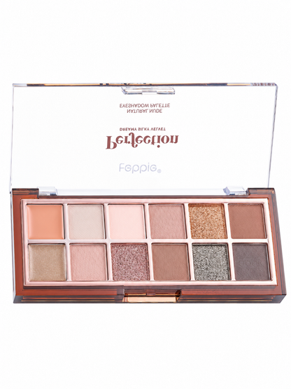 Febble Perfection Cream+Powder Eyeshadow Palette 12 Colors 10g