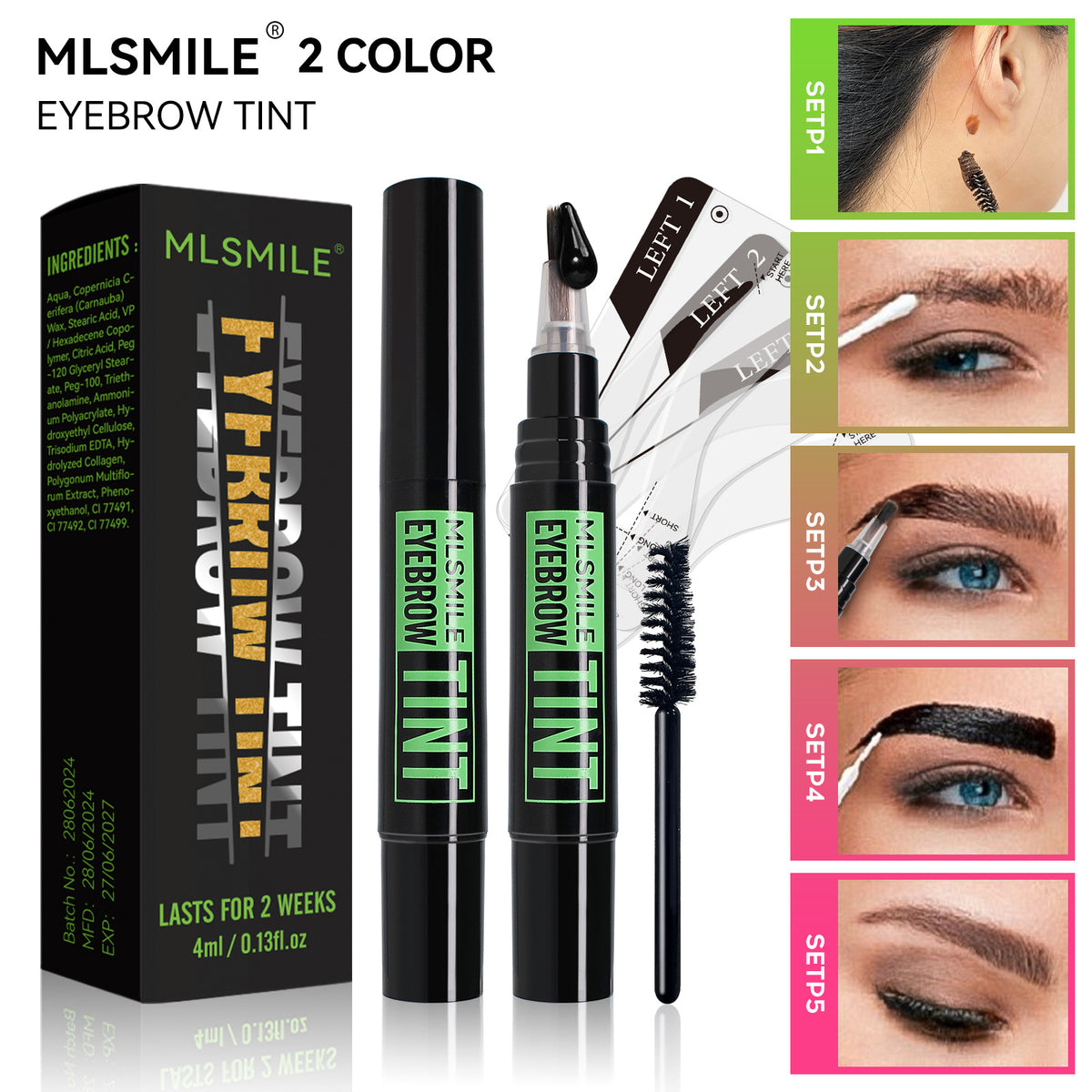 MLSMILE Eyebrow Tint 4ml – 2 Shades