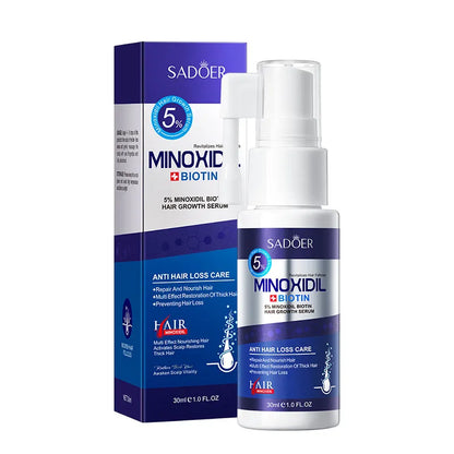 SADOER 5% Minoxidil Biotin Hair Growth Serum for Regrowth, 30ml