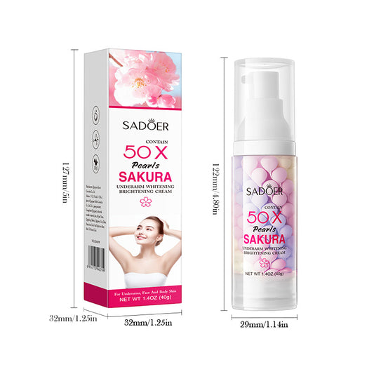SADOER 50X Pearls Sakura Underarm Brightening Cream 40g