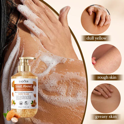 Sweet Almond Whitening Body Scrub for Smooth Skin 500ml – SADOER