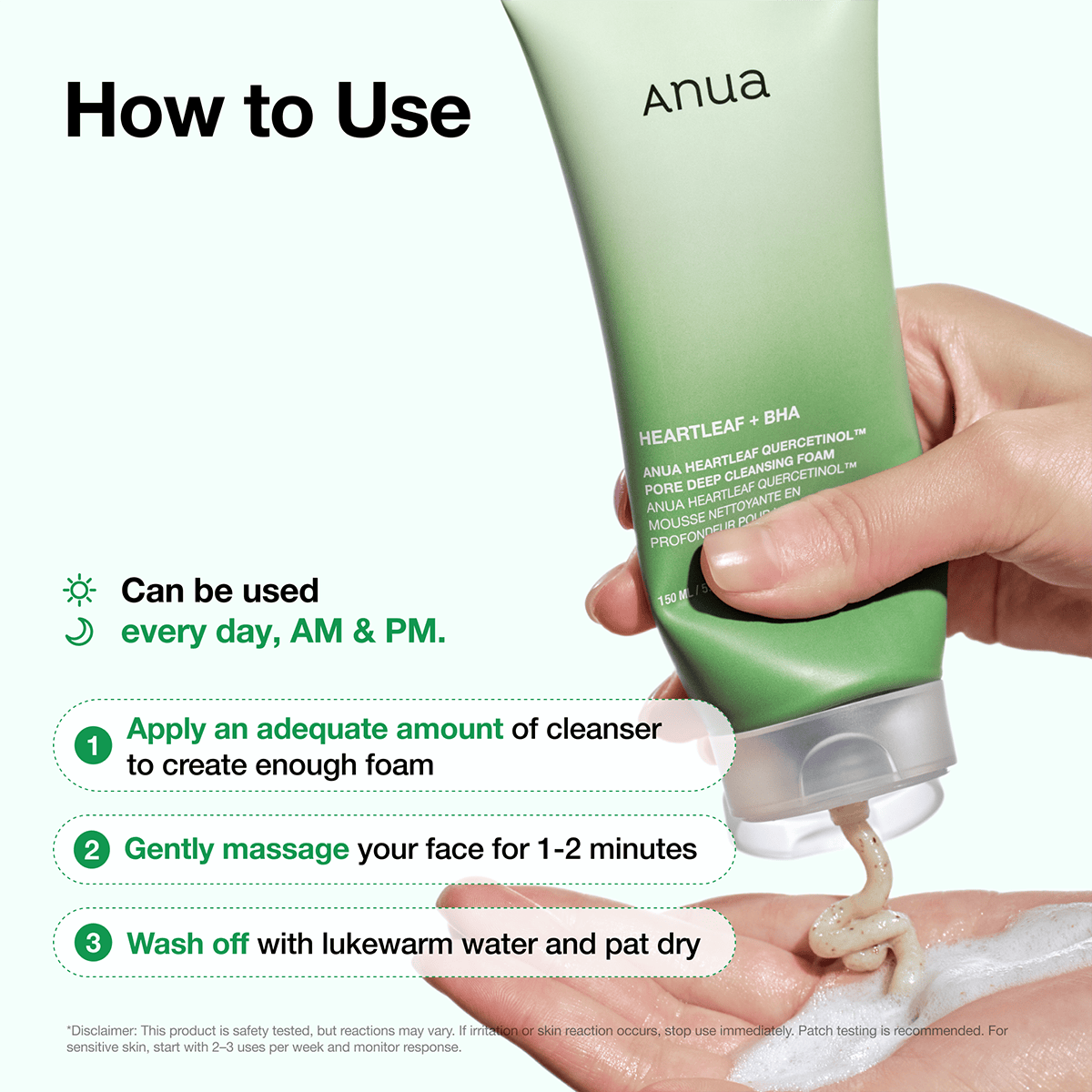 Anua Heartleaf Quercetinol Pore Deep Cleansing Foam 150ml