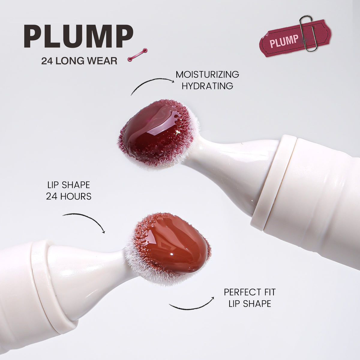 Olibolla plush brush head lip glaze plump lip gloss