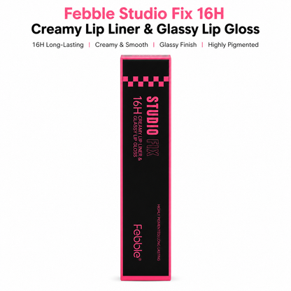Febble Studio Fix 16H Creamy Lip Liner & Glassy Lip Gloss