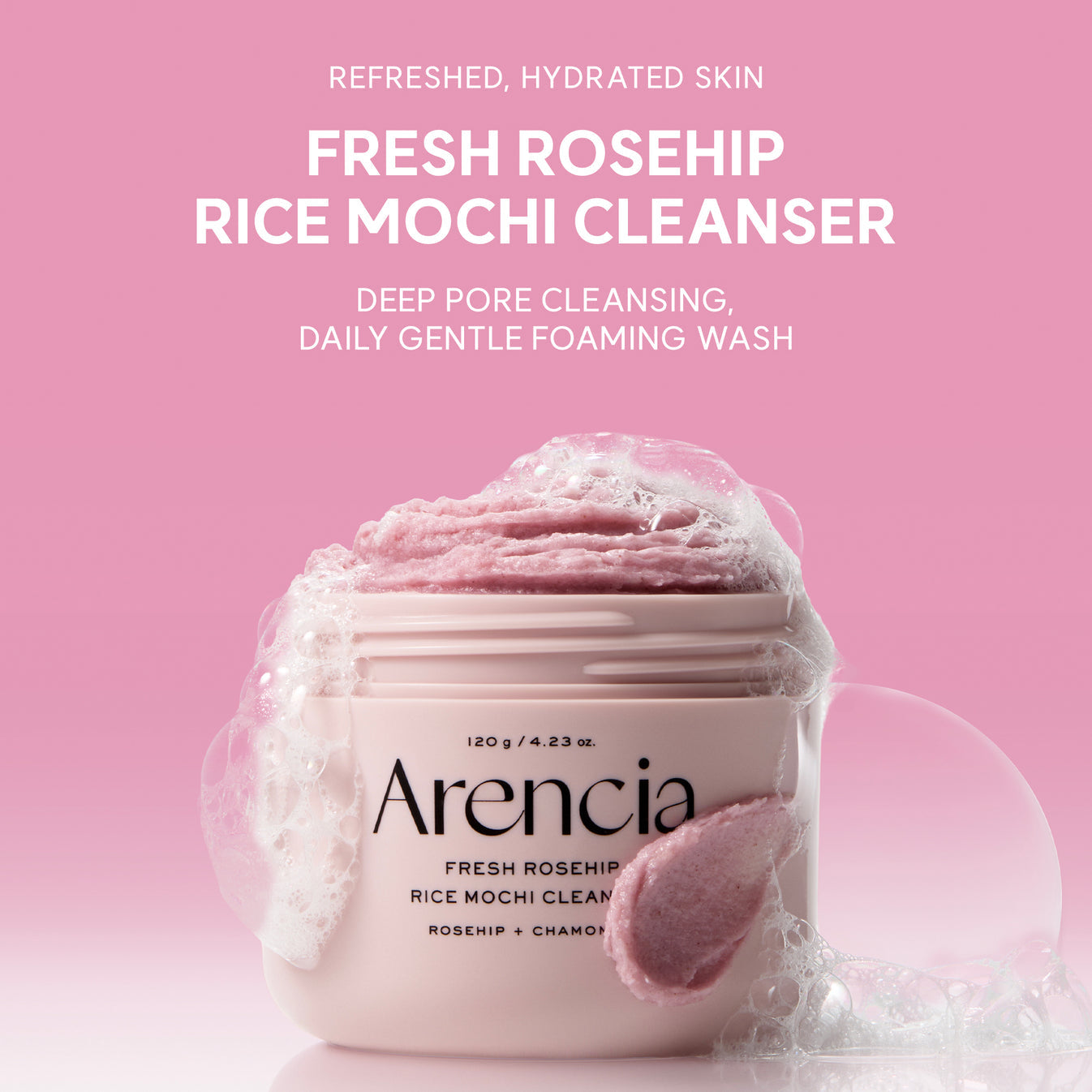Arencia Fresh Rosehip Rice Mochi Cleanser 120g