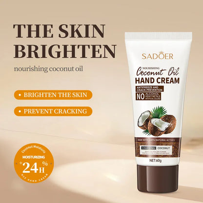 Coconut Hand Cream for Moisturizing and Cracked Skin Prevention 60g – SADOER