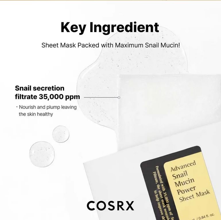 Cosrx Advanced Snail Mucin Power Essence Sheet Mask