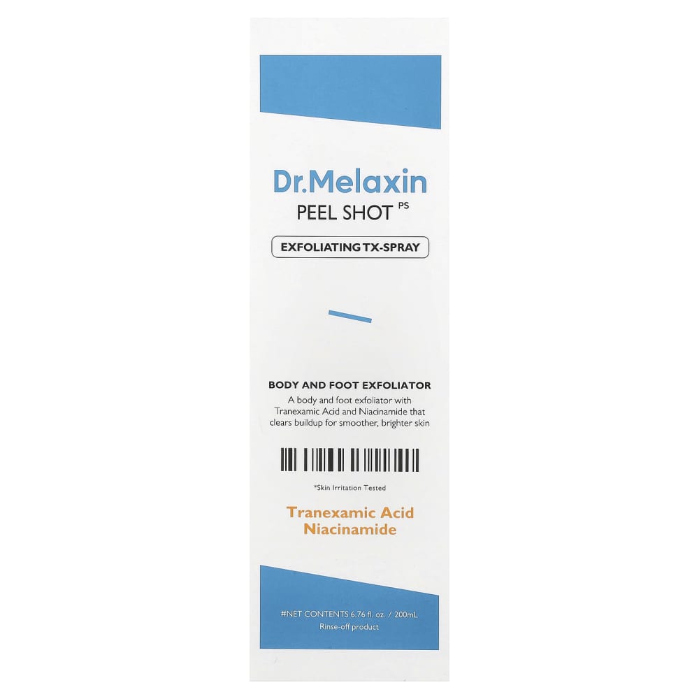 Dr.Melaxin

Peel Shot, Exfoliating TX-Spray, Body and Foot Exfoliator, 6.76 fl oz (200 ml)