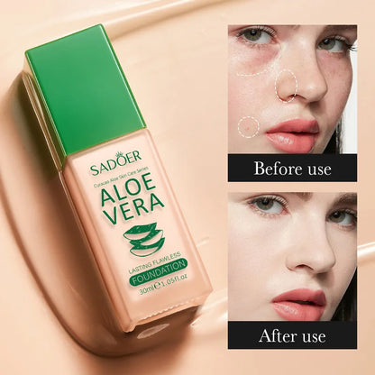 Aloe Foundation for Natural Coverage & Long-Lasting Wear 30ml– SADOER