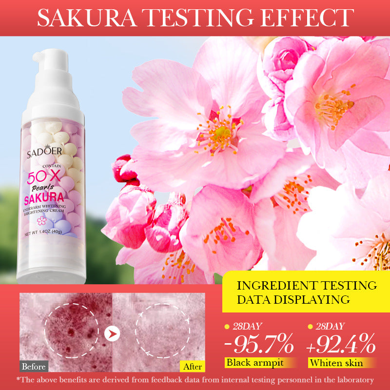 SADOER 50X Pearls Sakura Underarm Brightening Cream 40g