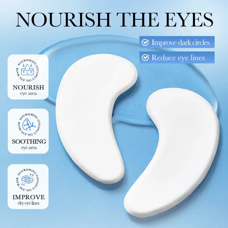 SADOER Smoothing Coconut Eye Mask for Hydrating and Nourishing Eyes