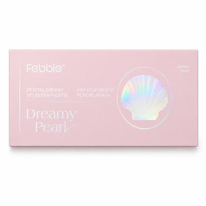 Febble - Crystal Dreamy - 12 Colour Palette - Airy Lightweight Pore-blurring 12.5g