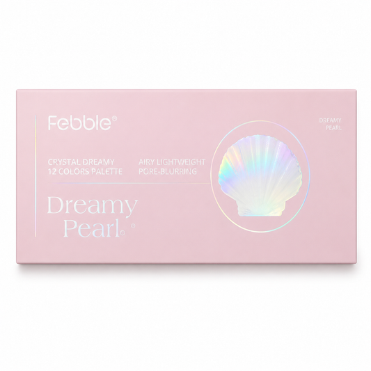 Febble - Crystal Dreamy - 12 Colour Palette - Airy Lightweight Pore-blurring 12.5g