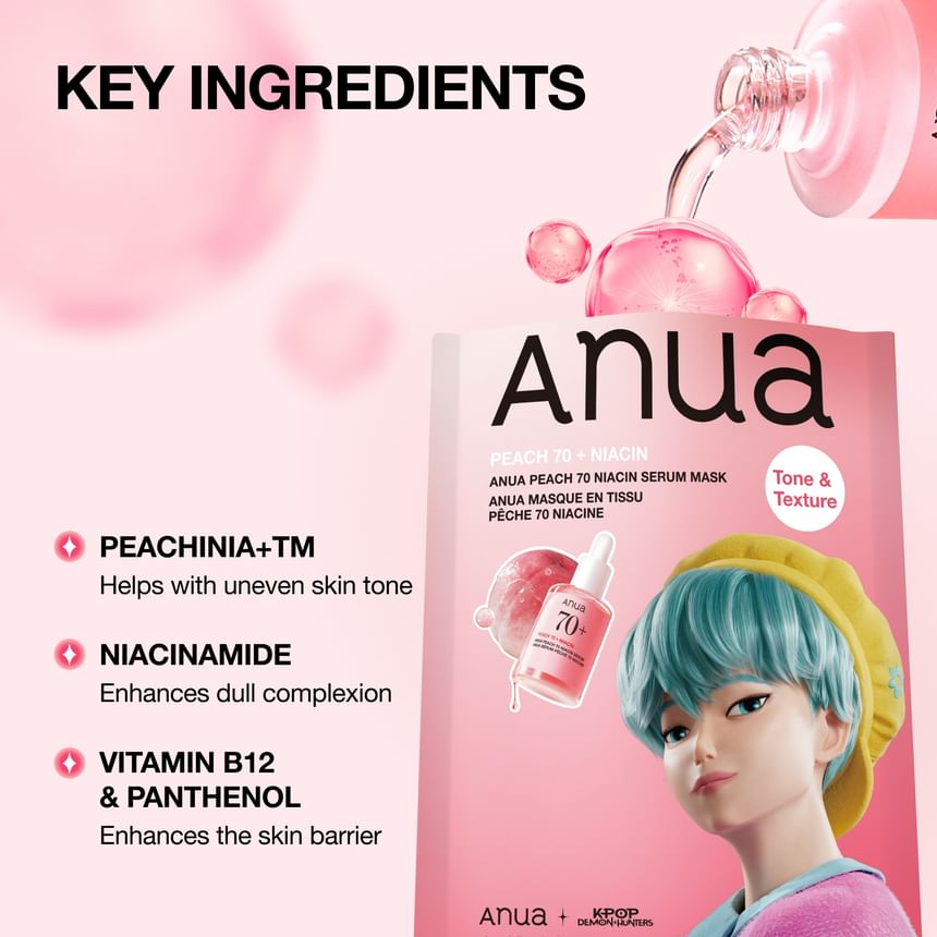 Anua Kpop Demon Hunters Peach Mask 25ml x 1 sheet