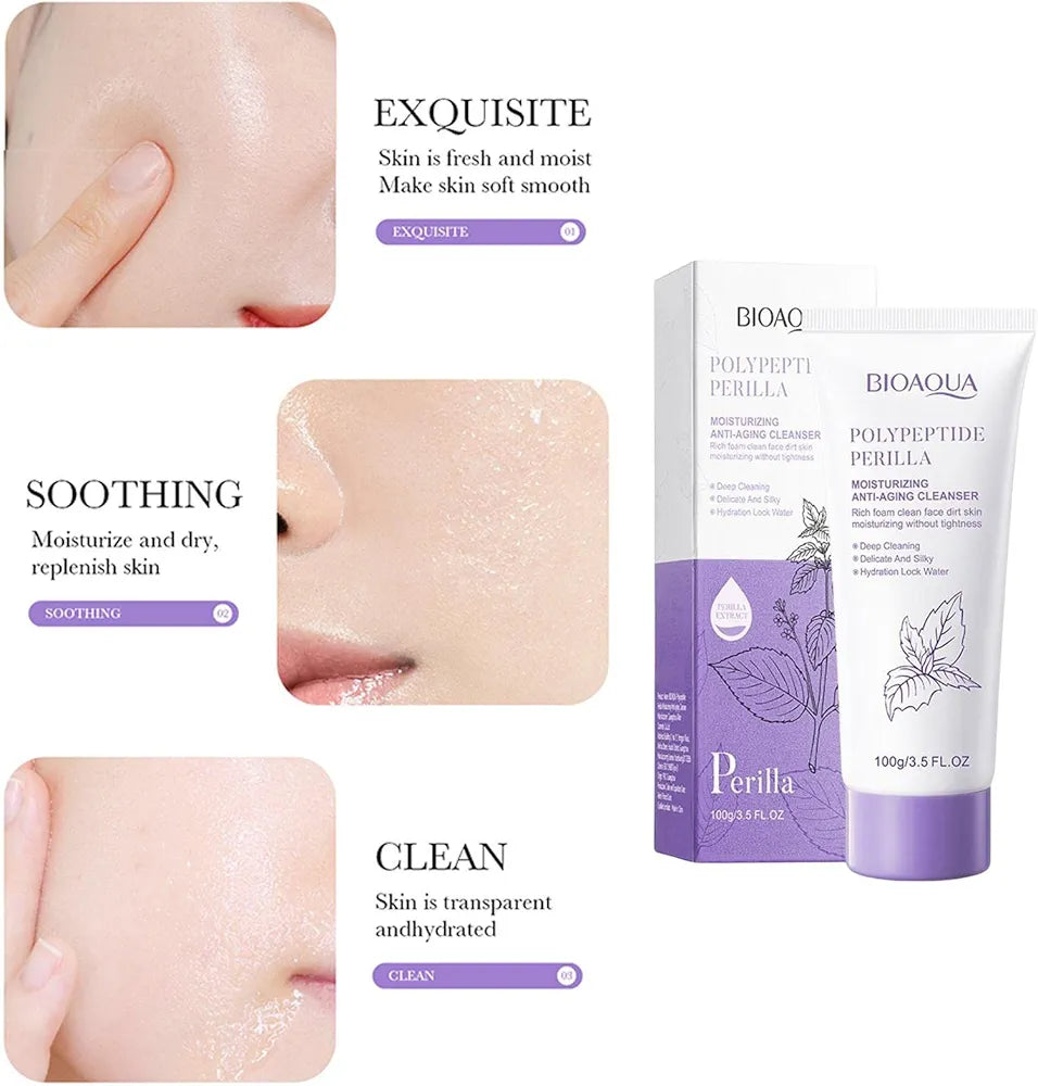 BIOAQUA Polypeptide Perilla Anti-Aging Facial Cleanser 100g